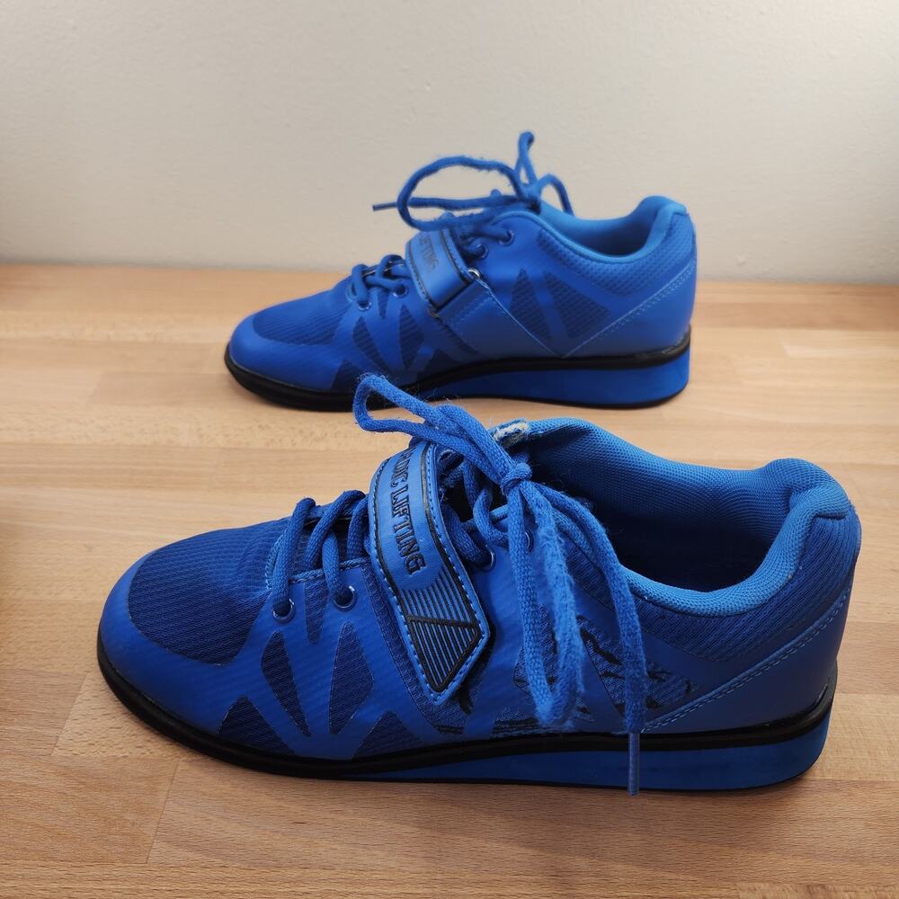 Nordic Lifting Weightlifting Shoes Men's 10 Blue Mesh Gym Sneakers - Picture 2 of 10